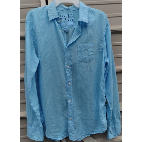 Frank & Eileen Tops - Frank & Eileen Shirt Women's Small Pale Blue Made in Sunny California